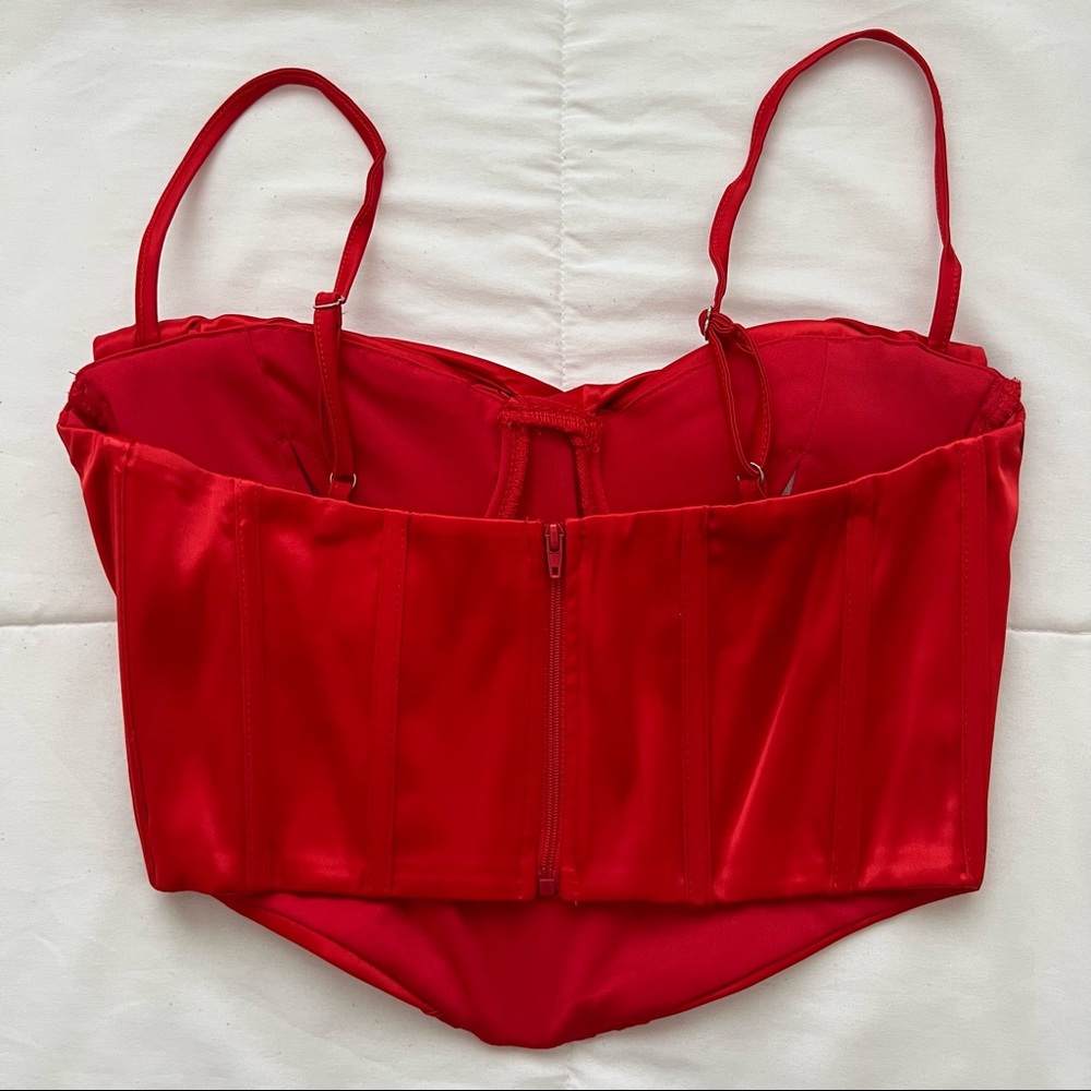 luxurious satin corset bustier - Picture 2 of 5